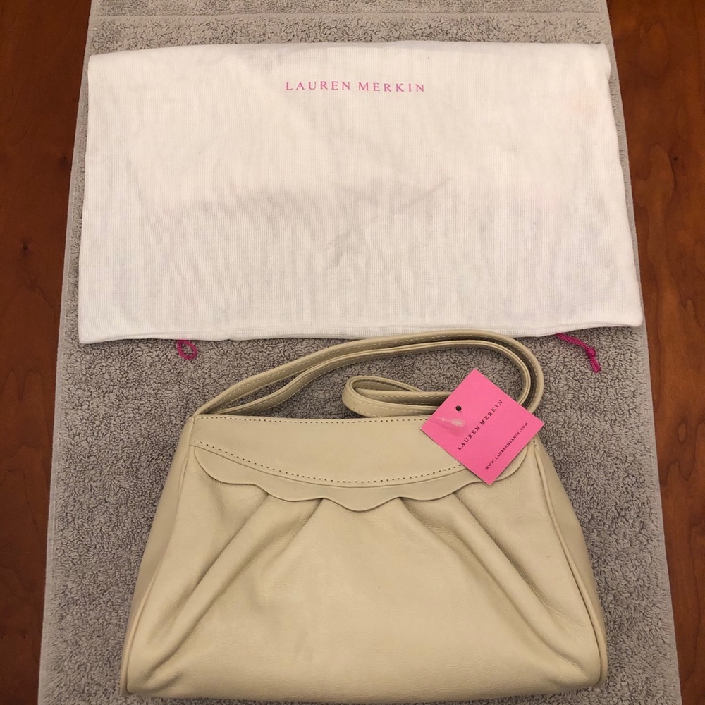 NWT Lauren Merkin Leather Handbag Clutch